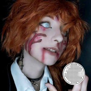 White Screen Round Mesh Halloween Lens Contact Lenses
