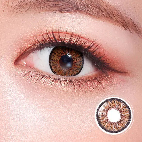 Max Elegance Tri-Tone Brown Contact Lenses