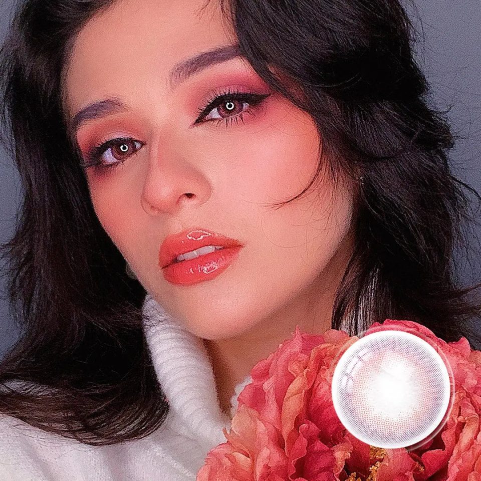 Abstrait Petal Violet Contact Lenses